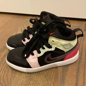 Kids 11c Multi colored Nike Jordan 1s